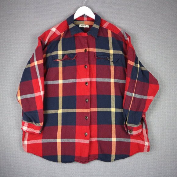 Eddie Bauer Loose Flowy Flannel Button Up XXL - Picture 1 of 5